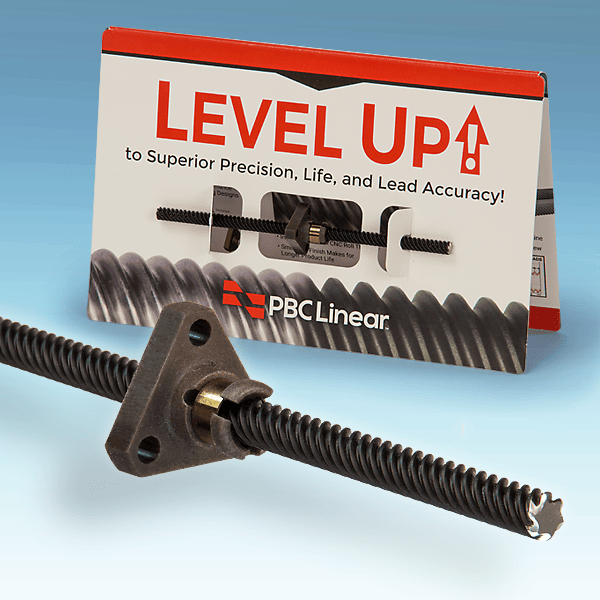 PBC Linear lead screw with anti-backlash nut